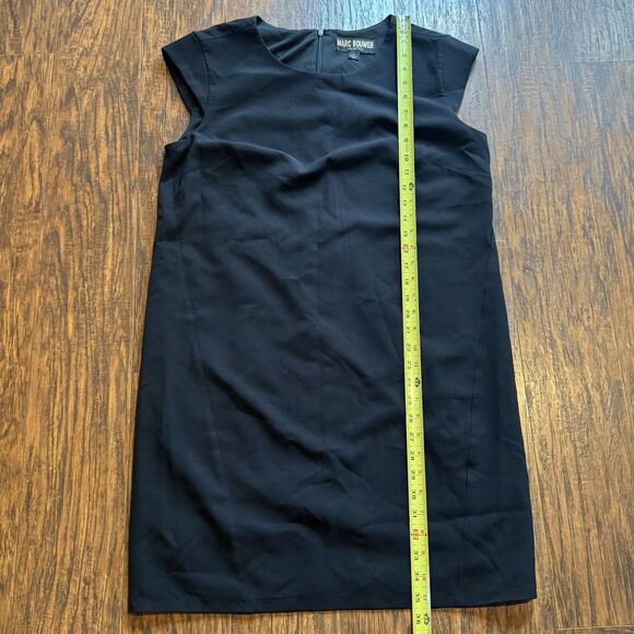 Marc Bouwer Dress Black Knee Length Shift Cap Sleeve Womens Size Large - Picture 11 of 11